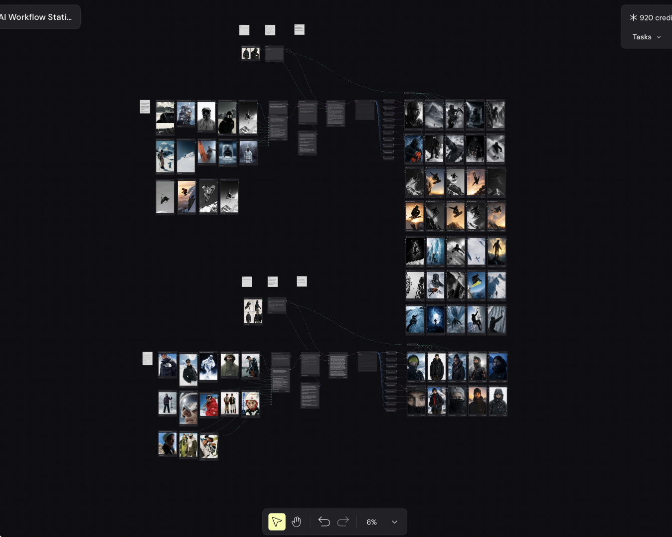 AI workflow canvas
