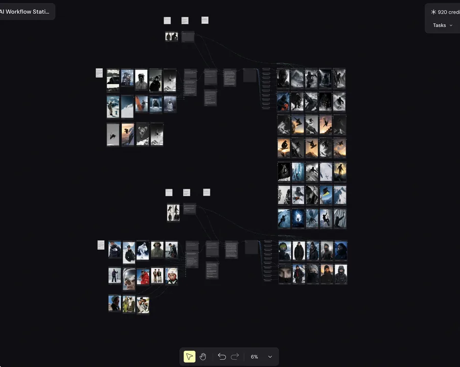 AI workflow canvas