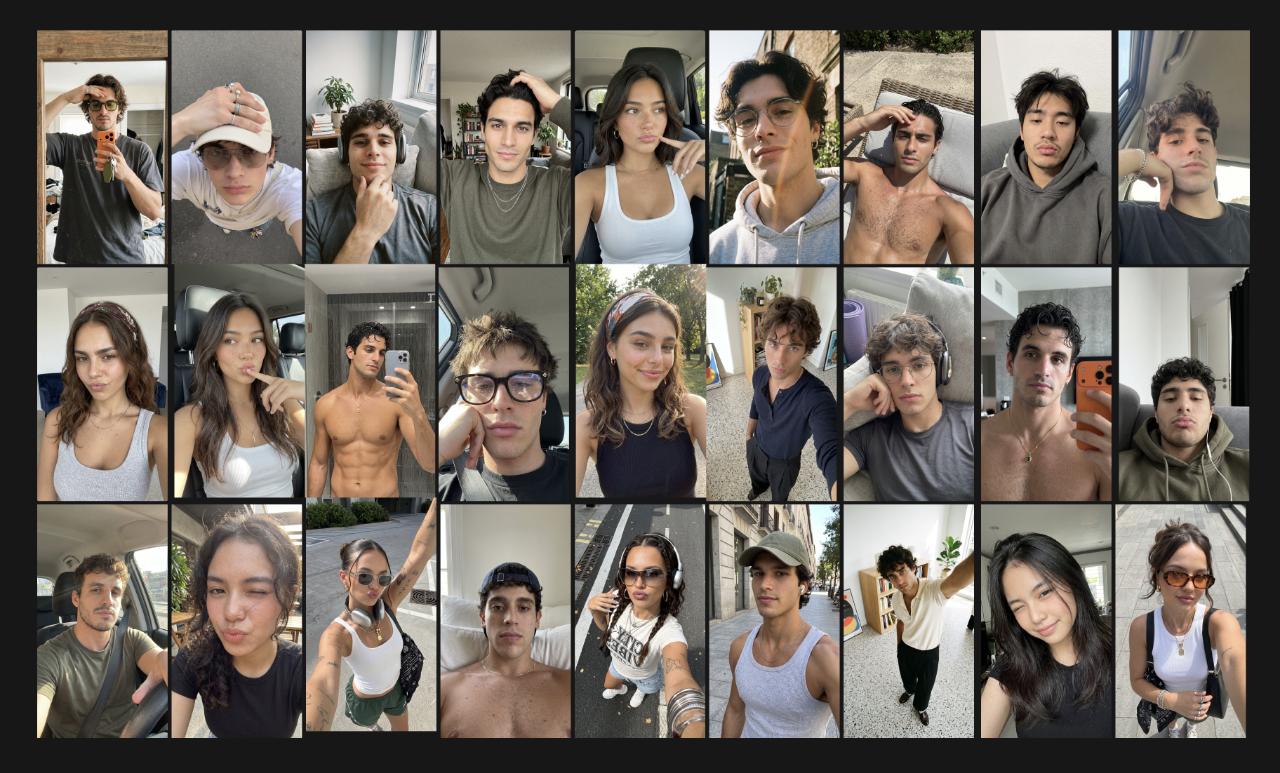 Campaign cast grid — talent and visual direction