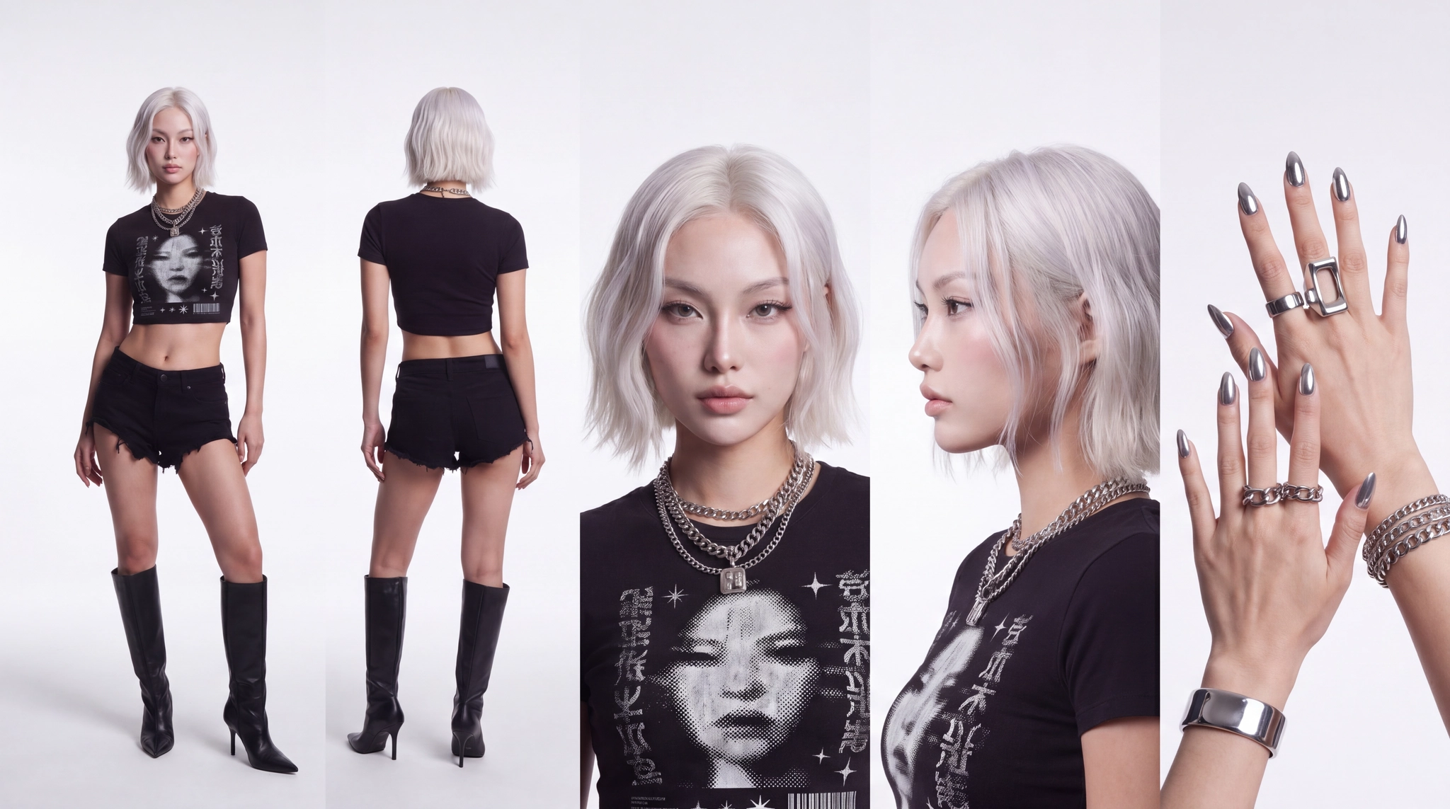 Campaign lookbook — multi-angle fashion editorial